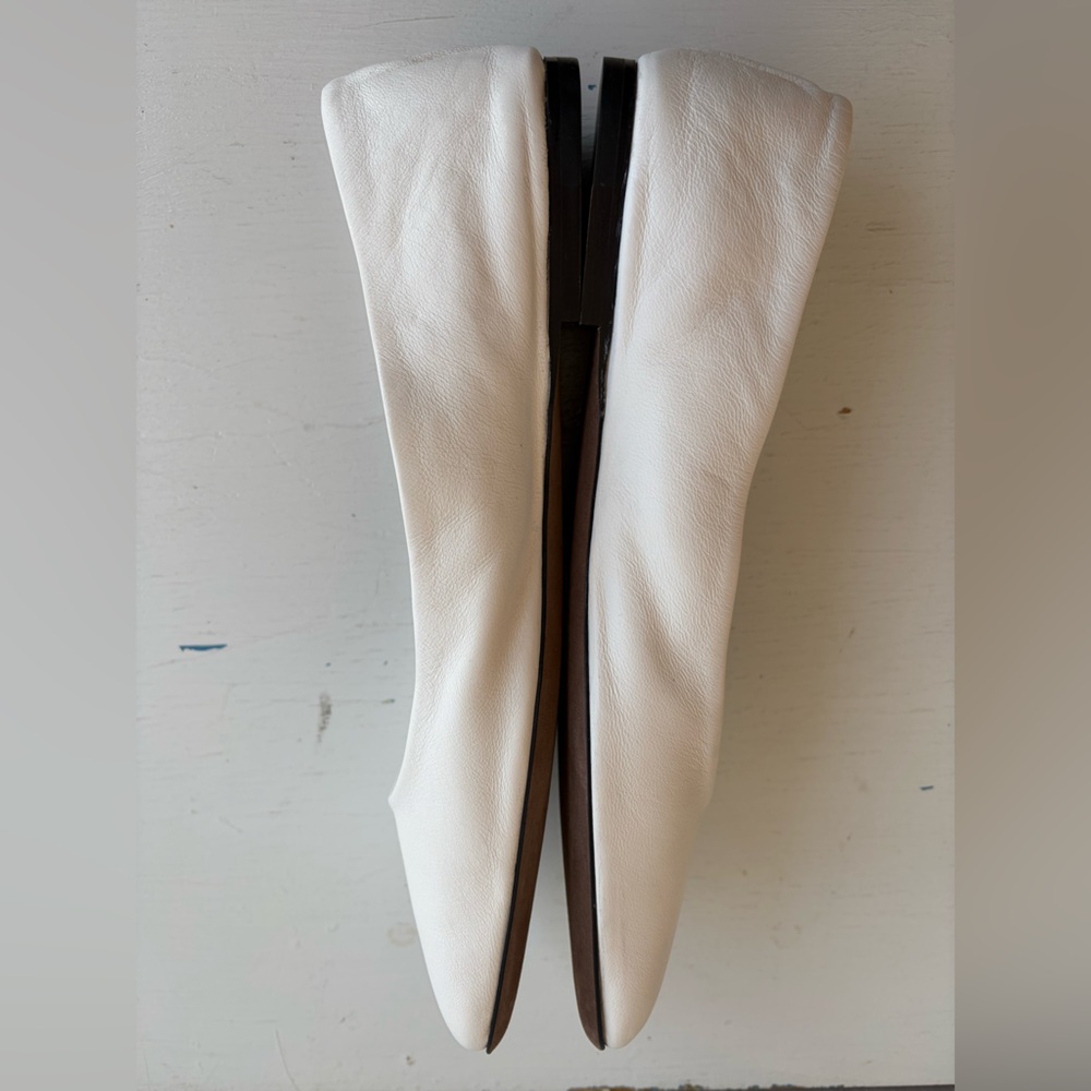 The Row Square Toe Ballet Flats White 9.5 - Picture 3 of 9